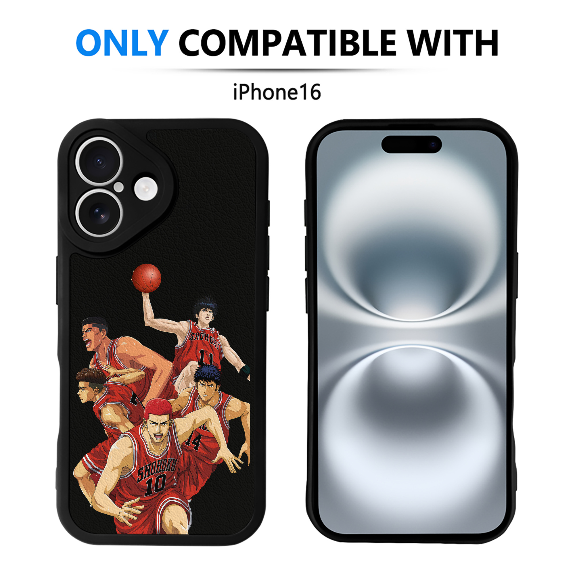 （画像用） SLAM DUNK／スラムダンク 【iPhone 16シリーズ対応】シリコンスマホケース（レザー調） 材質：シリコン